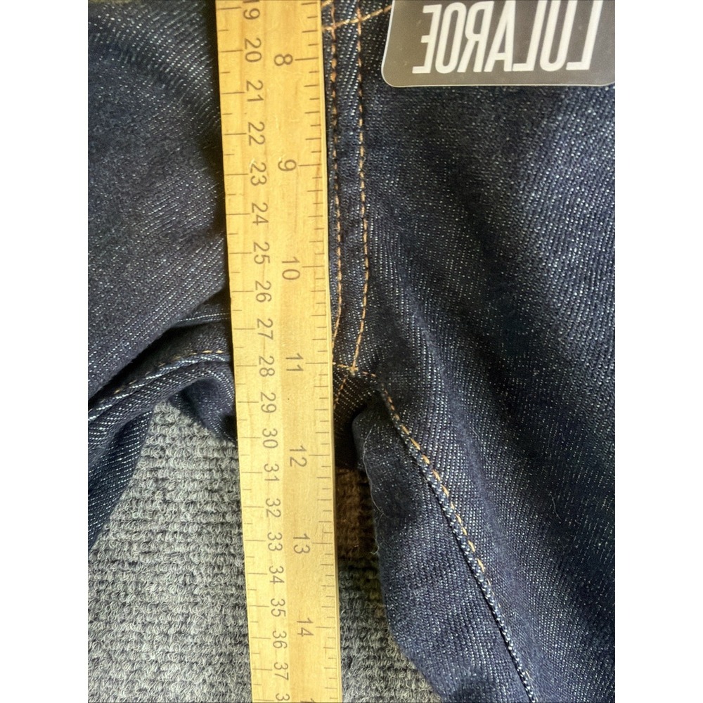 LuLaRoe Flare Jeans High Rise Dark Wash Space Blue Denim Size 24 Womens NEW - Picture 11 of 11